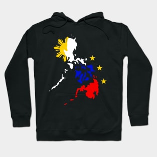 Philippine Map with 3 Stars and a Sun Hoodie